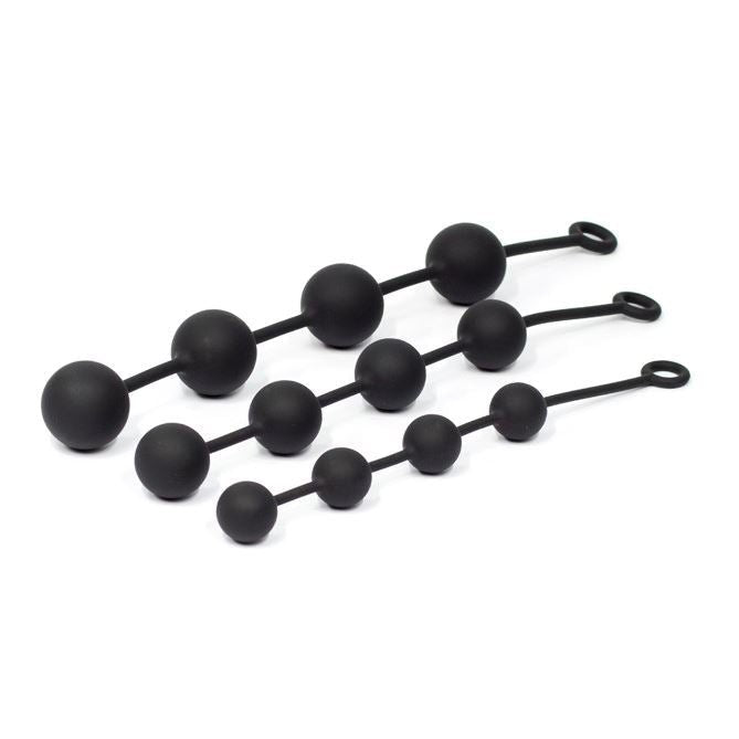 Silicone Anal Balls, Black from XplayX.