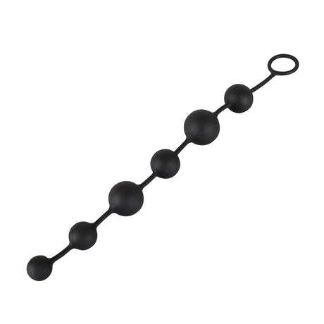 Silicone Anal Beads Combi-sized, Black from Black Velvets.