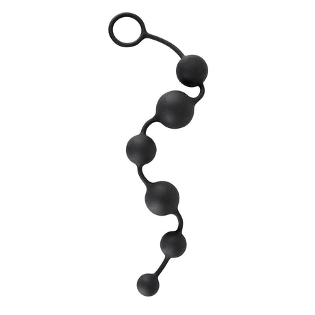 Silicone Anal Beads Combi-sized, Black from Black Velvets.