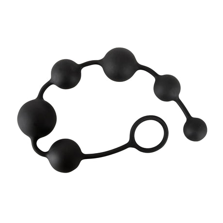 Silicone Anal Beads Combi-sized, Black from Black Velvets.