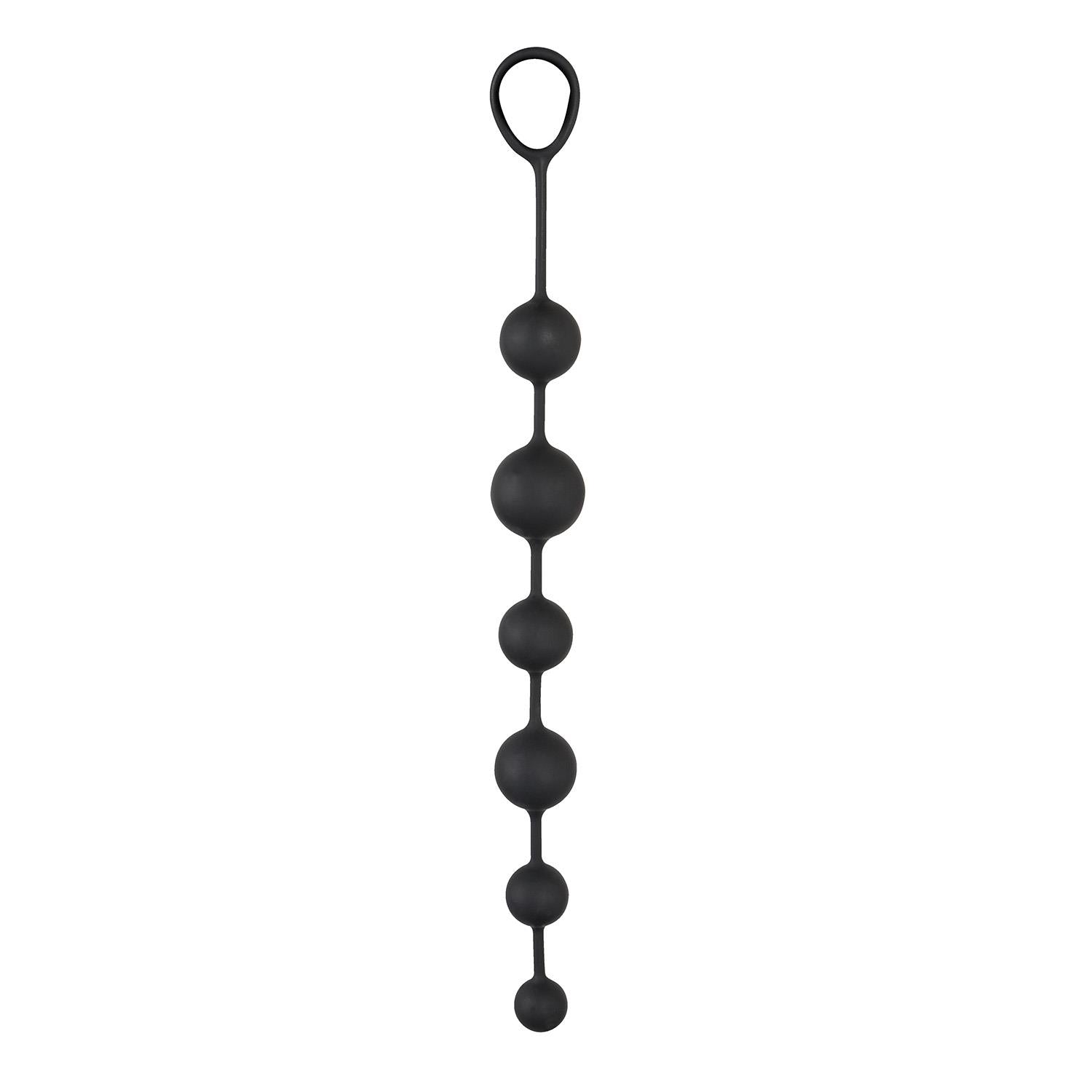 Silicone Anal Beads Combi-sized, Black from Black Velvets.