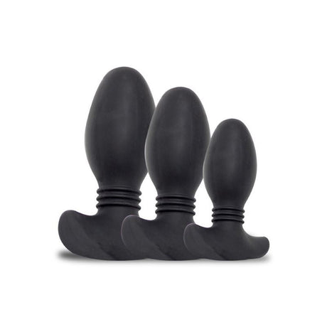 Silicone Ribbed Butt Plug, Large from Titus.