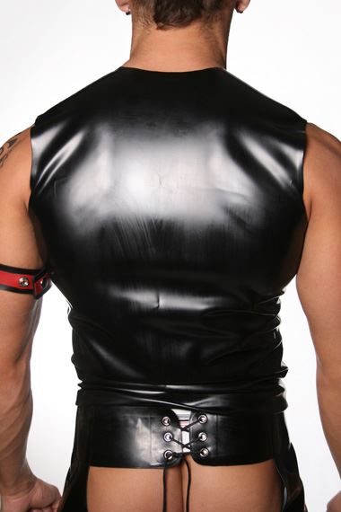 Sleeveless T-Shirt, Front Zip, Black from REGULATION.