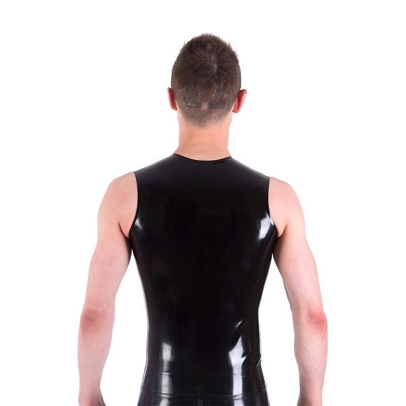Sleeveless T-Shirt, Front Zip, Black from REGULATION.