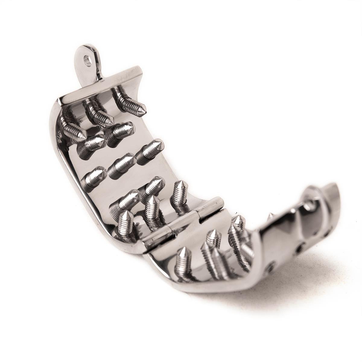 Spiked Metal Ball Stretcher, Kalis Teeth, Locking from REGULATION.
