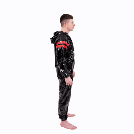 Striped Vinyl Tracksuit, Black/Red from REGULATION.